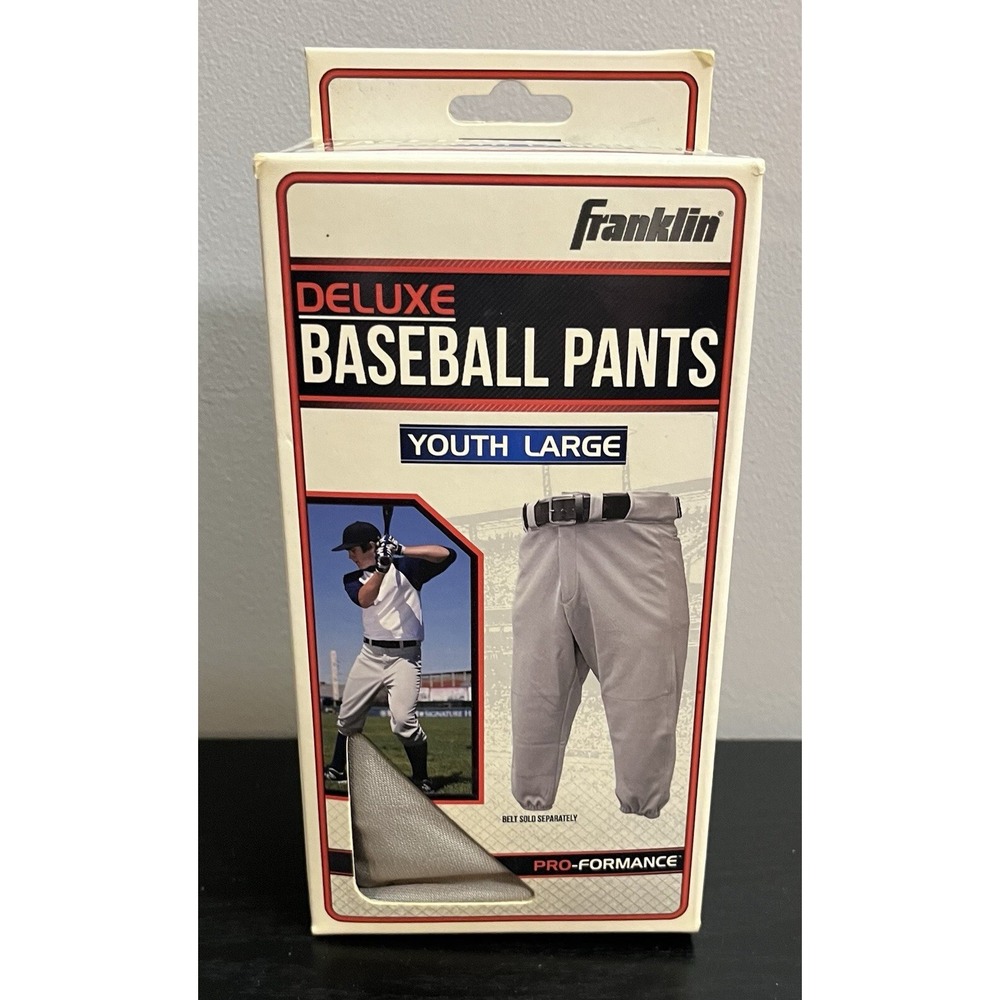 New In Box Franklin Sports Youth Gray Baseball Pants Size Large‎ Unisex